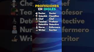 🧑‍⚕️🕵️ Ocupaciones y Profesiones en inglés y español [upl. by Spears]