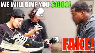 I Tried To Sell FAKE 1000 OFF WHITE PRESTOS To A Sneaker Store PRANK [upl. by Evelina943]