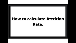 How to Calculate Attrition Rate  Attrition Rate Calculation in Excel  HR Spot [upl. by Murrell]