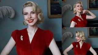 Page Boy 1950s Hair Vintage Tutorial l Old Hollywood [upl. by Notelrahc]