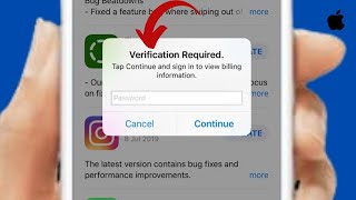 Fixed✅ Verification required tap continue and sign in to view billing information iPhone iOS 17 [upl. by Cyrille]