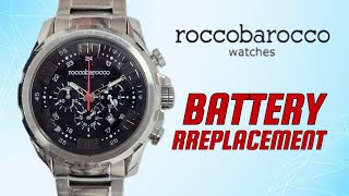 How to Replace the Battery in a Roccobarocco Chronograph Watch [upl. by Enomaj617]