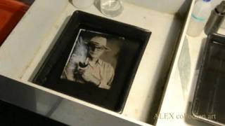 Collodion wet plate ambrotype process [upl. by Cliff269]