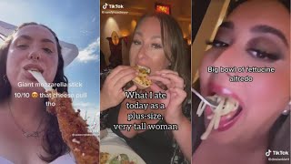 What I eat in a day as a BIG person  Tiktok Compilation [upl. by Socram]