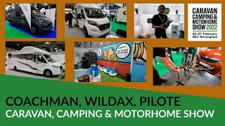 Coachman Wildax and Pilote Motorhomes At The Caravan Camping And Motorhome Show [upl. by Tito763]