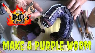 DIY Purple Worm Model CheapEasy Dungeons and Dragons Bigiture The DMs Craft EP 73 [upl. by Hymie]