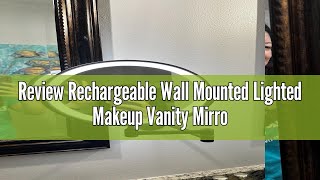 Review Rechargeable Wall Mounted Lighted Makeup Vanity Mirror 8 Inch Double Sided 1X 10X Magnifying [upl. by Michale]