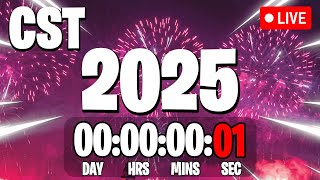 NEW YEARS 2025 COUNTDOWN LIVE 🔴 247 amp Central Standard Time CST New Year Countdown [upl. by Sioux]