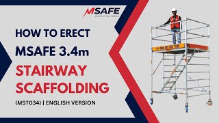 Steps to Erect MSafe 34m Tower Height Stairway Scaffolding  English Version  MSafe Group [upl. by Aciemaj]