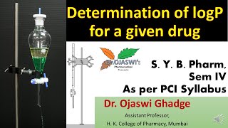 Determination of Partition coefficientLogP OWSem IVBPharmPCI syllabusMedicinal Chemistry Lab [upl. by Wachter]