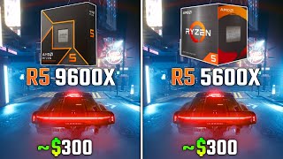 RYZEN 5 9600X vs RYZEN 5 5600X  Test in 6 Games [upl. by Niels]