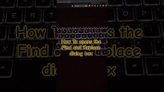 How To opens the Find and Replace dialog box windows11 computer shortcutkeys [upl. by Lanos]