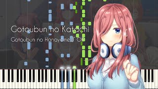 FULL Gotoubun no Katachi  Gotoubun no Hanayome∬ Season 2 OP  Piano Arrangement Synthesia [upl. by Weisburgh]