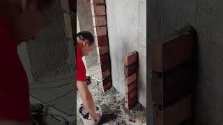 Red brick chimney construction process [upl. by Shreeves]