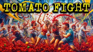 La Tomatina History Unveiling the Origins of Spains Legendary Tomato Fight Festive Celebration [upl. by Kcireddor]