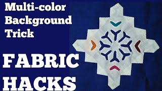 Applique TutorialMulticolor BackgroundTrickFabricHacks Square ShapeMotif [upl. by Grunberg]