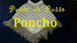 Poncho de crochê PASSO A PASSO [upl. by Sidnarb]