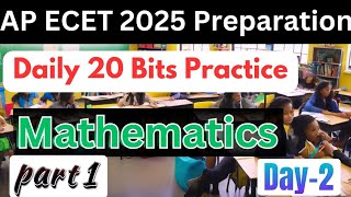 AP ecet 2025 preparation  Day2 part1 Practice  ECET 2025 maths [upl. by Hylan]