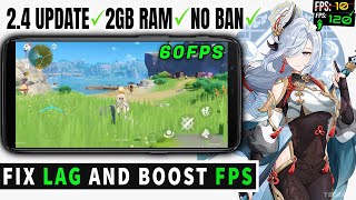 Genshin Impact 24 Lag Fix amp Boost FPS On Any Android  Super Smooth Config File for Low End Devices [upl. by Kent907]