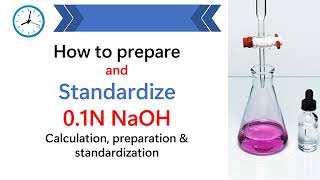 How to prepare and standardize 01N Sodium hydroxide NaOH solution  Standardization of 01N NaOH [upl. by Dnomed]