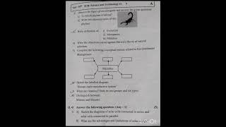 Std 10 science 2 question paper 1 semester FSE question paper [upl. by Jessalin]