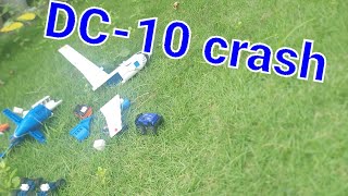 cars get destroyed while plane crashes DC10 [upl. by Nnire263]