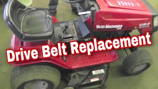 How To Replace The Drive Belt On An MTD Variable Speed Riding Mower with Taryl [upl. by Ylrebmek]