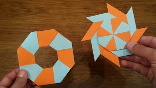 How To Make a Paper Transforming Ninja Star  Origami [upl. by Dryfoos]