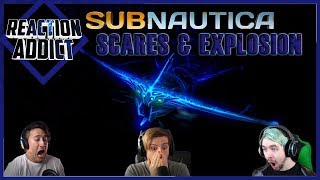 Jump Scares amp Explosion Subnautica Ft 8BitRyan Markiplier and Jacksepticeye [upl. by Ailekahs]