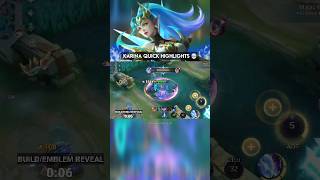 Karina Quick Highlights 💀 gaming mobilelegends mlbb mlbbcreatorcamp karina shorts [upl. by Enidan]