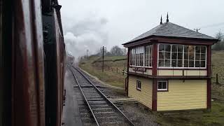 Ivatt 2 41271 heading out of the loop at Keighley Worth Valley railway [upl. by Nillek]