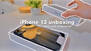 iphone 13 unboxing  setup and accessories [upl. by Milks]