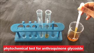 test for anthraquinone glycoside  pharmacognosy of glycoside  brontragers test for anthraquinone [upl. by Olwena]