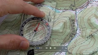 Map and Compass Land Navigation  Part 3  Magnetic Declination Shooting a Bearing and Resection [upl. by Ruprecht]