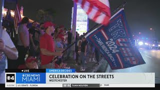 Trump supporters celebrate in MiamiDade [upl. by Tilden]