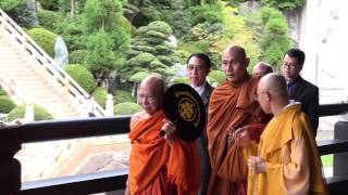 Most Venerable of Myanmar visited the Royal Grand Hall of Buddhism Nenbutsushu Buddhist Sect [upl. by Elimac]