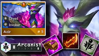 Azir 8 Arcanist tft set 11 [upl. by Lyrahc]