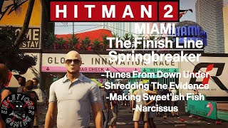 Hitman 2 Miami  The Finish Line  Springbreaker Narcissus Shredding The Evidence [upl. by Bobbee]