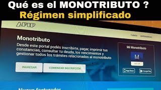 💼 MONOTRIBUTO QUE ES CONDICIONES RESTRICCIONES 📝 RÉGIMEN SIMPLIFICADO DE IMPUESTOS AFIP [upl. by Anaylil]