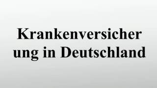 Krankenversicherung in Deutschland [upl. by Ellehcar]