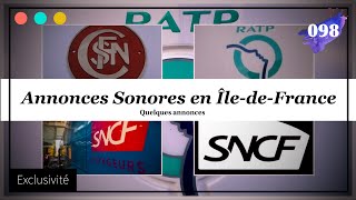 Quelques annonces sonores en Ile de France  Episode 1 98 [upl. by Sasha423]