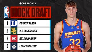 WAYTOOEARLY 2025 NBA Mock Draft Cooper Flagg goes No 1 overall  CBS Sports [upl. by Alimak]