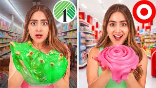 DOLLAR TREE VS TARGET SLIME CHALLENGE [upl. by Martin321]