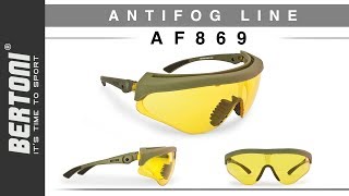 AF869 Shooting Sunglasses Anticrash and Antifog by Bertoni [upl. by Hedgcock]