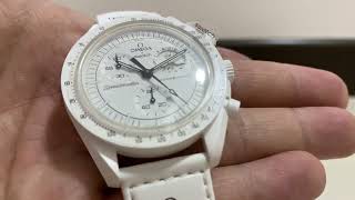 Special quotfeaturequot of Snoopy Moonswatch Chronograph function [upl. by Ruben779]