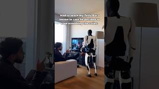 Get back to work or else 😬😬 teslarobot optimusprime airobot [upl. by Kirtley]