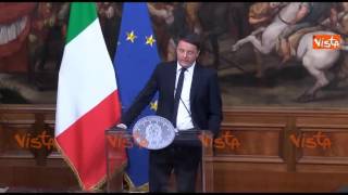 LE DIMISSIONI DI RENZI IL DISCORSO INTEGRALE [upl. by Merilyn]