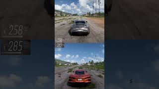 Corvette C8 vs Supra MK5 short fh5 [upl. by Millur]