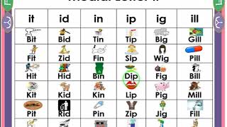 English Lesson 3A Medial Letter I Pronunciation Practice [upl. by Landsman531]