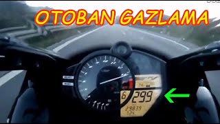 Yamaha R1 Motor Hız  299 km ile tam gaz [upl. by Arema]